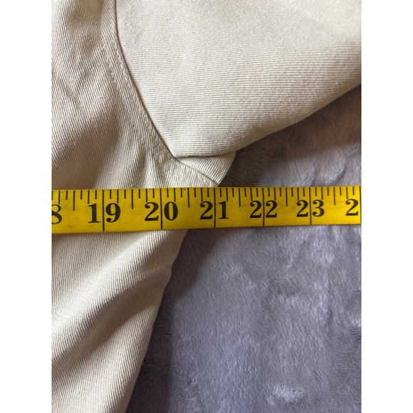 HYFVE Khaki Shirt Dress Long Sleeve Button Down‎ Collared Pockets Womens - Picture 8 of 11